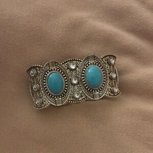Turquoise and Silver Women's Bracelet